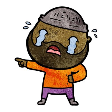 sakallı adam ağlıyor çizgi film