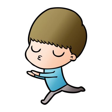 vektör çizim karikatür sakin çocuk