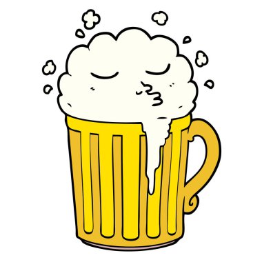 çizgi film kupası bira.