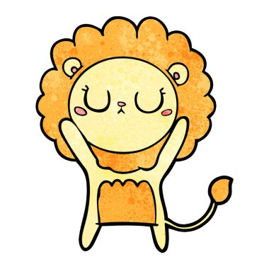 Çizgi film aslanının vektör çizimi