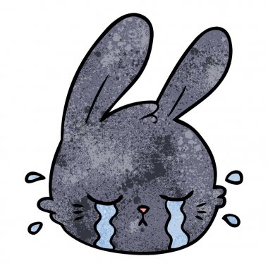 vektör çizim karikatür tavşan yüzü