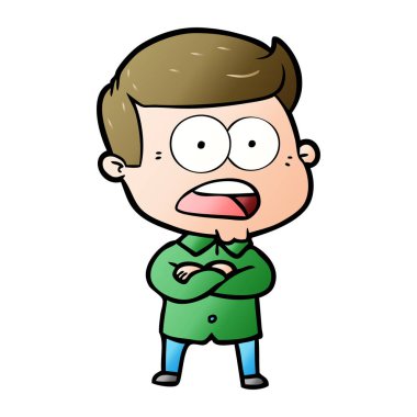 vektör çizim karikatür dostum şok