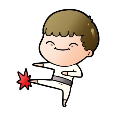 vektör çizim karikatür mutlu çocuk