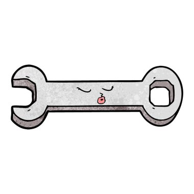 vektör çizim karikatür somun anahtarı