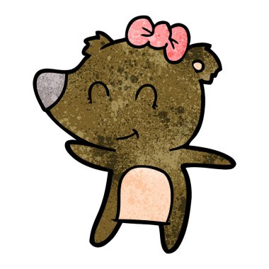 Çizgi film ayısının vektör çizimi