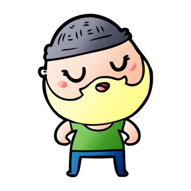 Sakallı sevimli çizgi adam