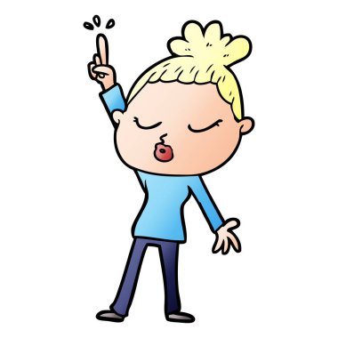 vektör çizim karikatür sakin kadın