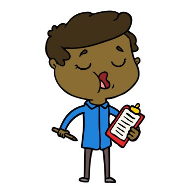 vektör çizim konuşuyor karikatür adam