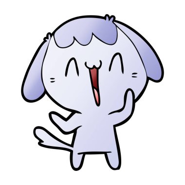 Çizgi film köpeğinin vektör çizimi