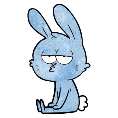 Tatlı çizgi film tavşanının vektör çizimi