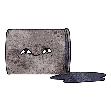 vektör çizim karikatür petrol davul