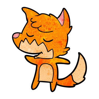 vektör çizim dostu karikatür Fox