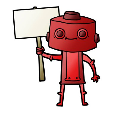 Çizgi film robotunun vektör çizimi