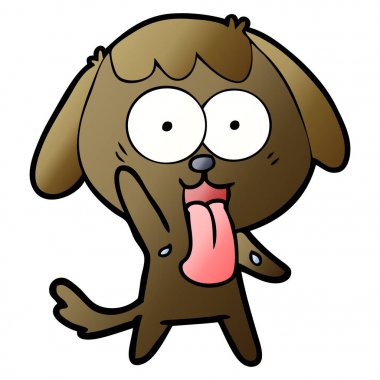 Çizgi film köpeğinin vektör çizimi