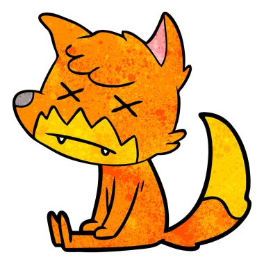 Çizgi film tilkisinin vektör çizimi