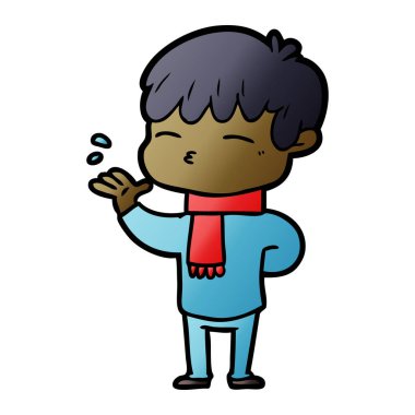 vektör çizim karikatür meraklı çocuk