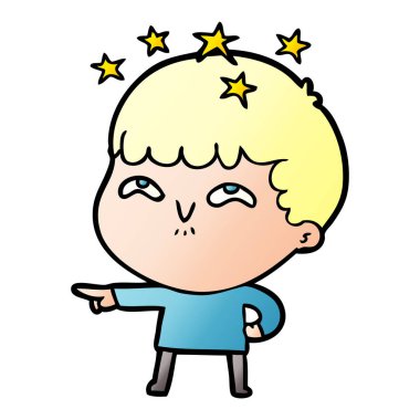 vektör çizim karikatür çocuk hayret