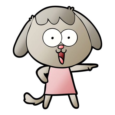 Çizgi film köpeğinin vektör çizimi