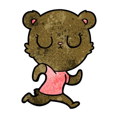 çalışan huzurlu karikatür ayı