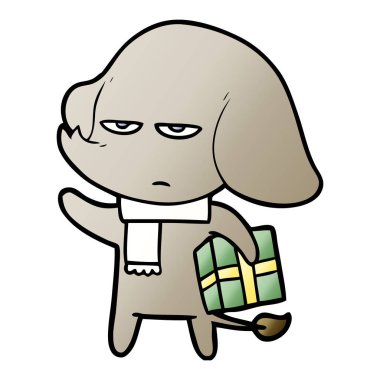 vektör çizim rahatsız çizgi fil