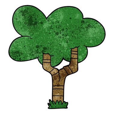 Çizgi film ağacının vektör çizimi