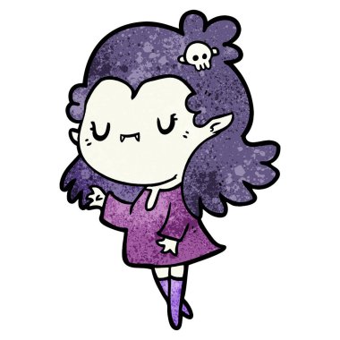 sevimli çizgi vampir kız