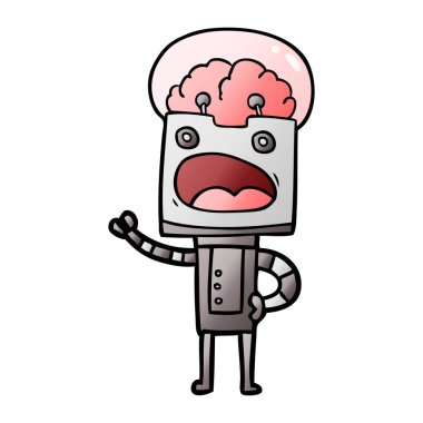 Çizgi film robotunun vektör çizimi