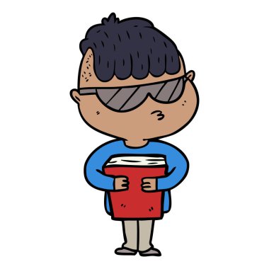 çizgi film çocuk güneş gözlüğü takıyor