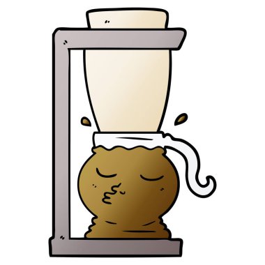 çizgi film kahve makinesi