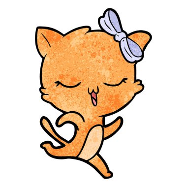 kafa yay ile karikatür kedi