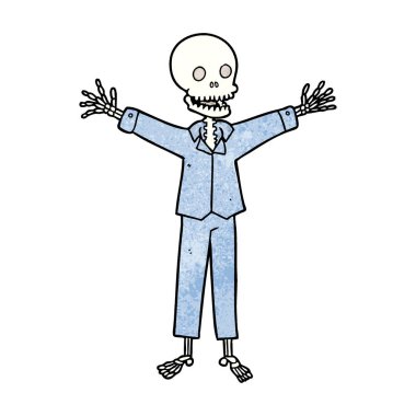 çizgi film iskelet pijama giymiş