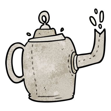 çizgi film eski metal su ısıtıcısı