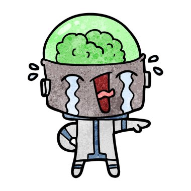 Çizgi film robotunun vektör çizimi