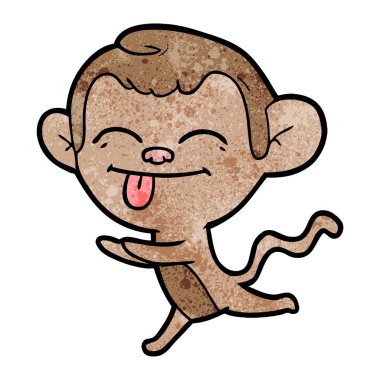 Komik karikatür maymun vektör çizim