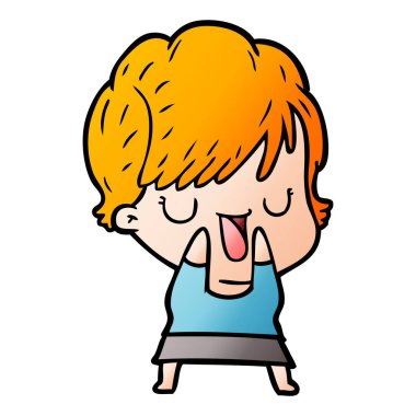 vektör çizim karikatür kadın söz