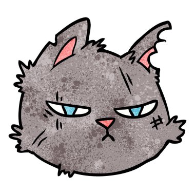 çizgi film sert kedi yüz