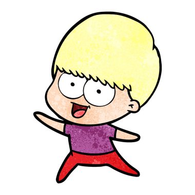 mutlu çizgi film çocuk vektör çizim