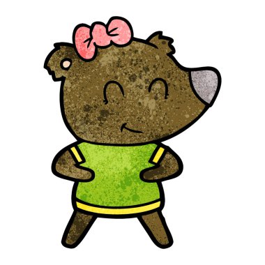 Çizgi film ayısının vektör çizimi