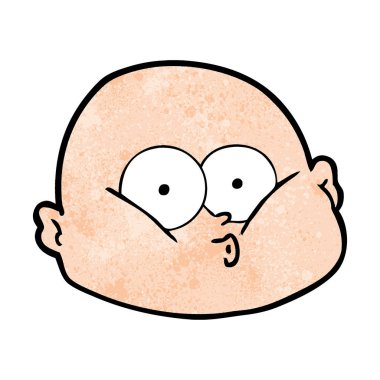 çizgi film meraklı kel adam