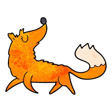 Çizgi film tilkisinin vektör çizimi