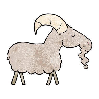 Çizgi film Keçisinin Vektör İllüstrasyonu