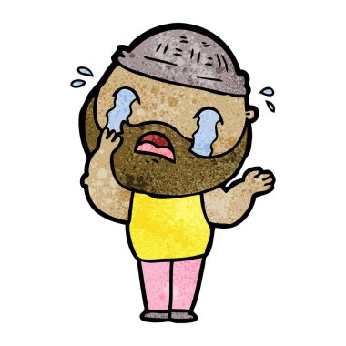 sakallı adam ağlıyor çizgi film