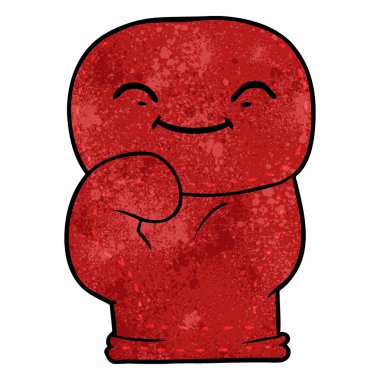 Çizgi film boks eldiveninin vektör çizimi