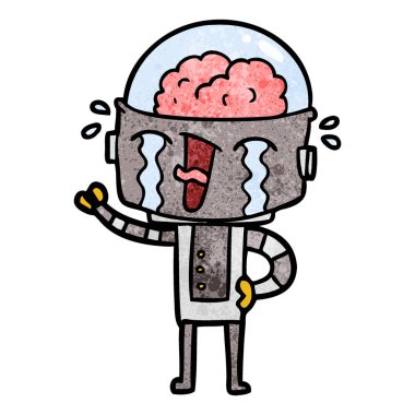 Çizgi film robotunun vektör çizimi