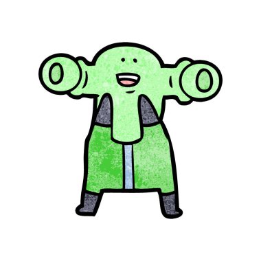 Çizgi film uzaylılarının vektör çizimi