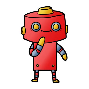 Çizgi film robotunun vektör çizimi