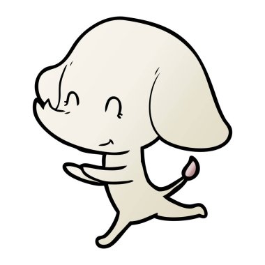 vektör çizim sevimli çizgi fil