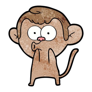 Çizgi film maymununun vektör çizimi