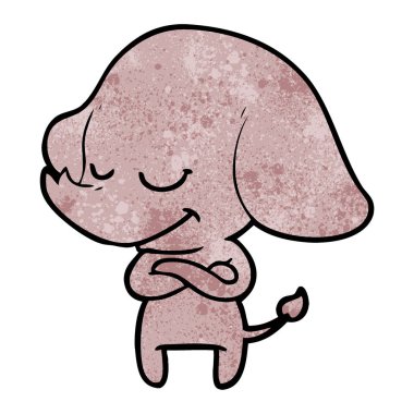 Çizgi film filinin vektör illüstrasyonu