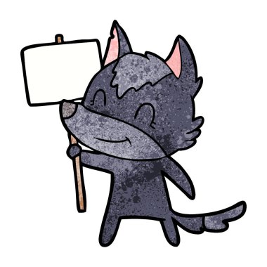 Çizgi film kurdunun vektör çizimi